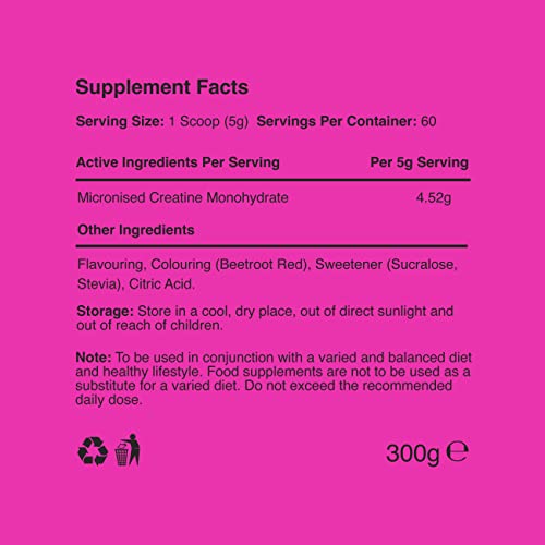 Warrior Creatine Monohydrate Powder - 300g - Micronised for Easy Mixing and Consumpti