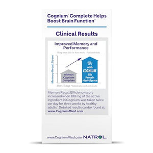 Natrol Cognium Complete, Dietary Supplement for Brain Health, Brain Health Supplements for Adults, 60 Capsules, 30 Day Supply NatrolBuy Supplements Australia