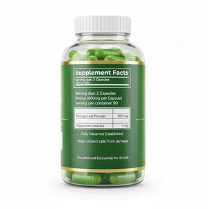 ECOVIB Moringa Capsules – 180 Vegan Capsules | Organic Superfood for Energy, Immunity & Detox ECOVIBBuy Supplements Australia