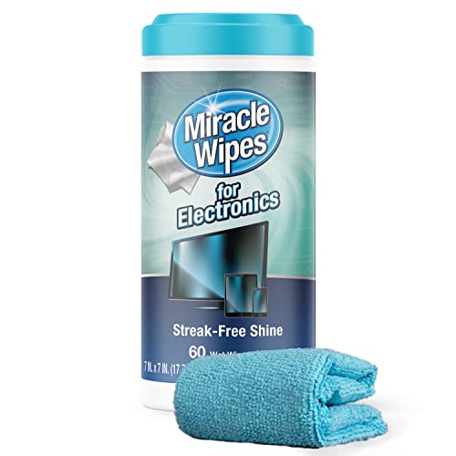 MiracleWipes for Electronics Cleaning - Screen Wipes Designed for TV, Phones, Monitors 