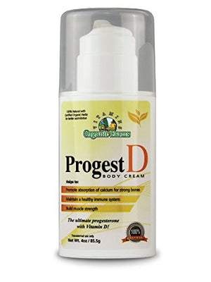 Progest D Progesterone Body Cream Net Wt. 4oz / 85.5g - Transdermal use only, Progesterone
