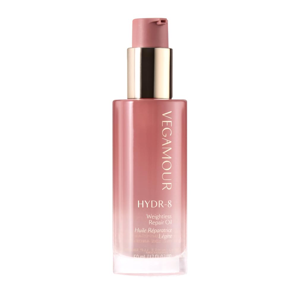 VEGAMOUR HYDR-8 Weightless Repair Oil - Strengthens, Smooths and Adds Shine with Marula Oil and Vitamin C - For All Hair Types - Formulated Without Silicones, Vegan and Cruelty-Free (1.7 Fl Oz)