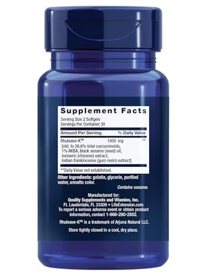 Life Extension Fast Acting Relief, Black Sesame Seeds, Turmeric, Boswellia, Joint Support Supplement, Quick Relief for discomfort in Bones, Joints & Muscles, Gluten-Free, Non-GMO, 60 softgels Life ExtensionBuy Supplements Australia