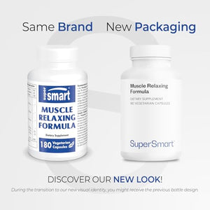 Supersmart - Muscle Relaxing Formula (Advanced Complex) - with Magnesium, Calcium, Vitamin E, Plants Extracts | Non-GMO & Gluten Free - 180 Vegetarian Capsules SupersmartBuy Supplements Australia