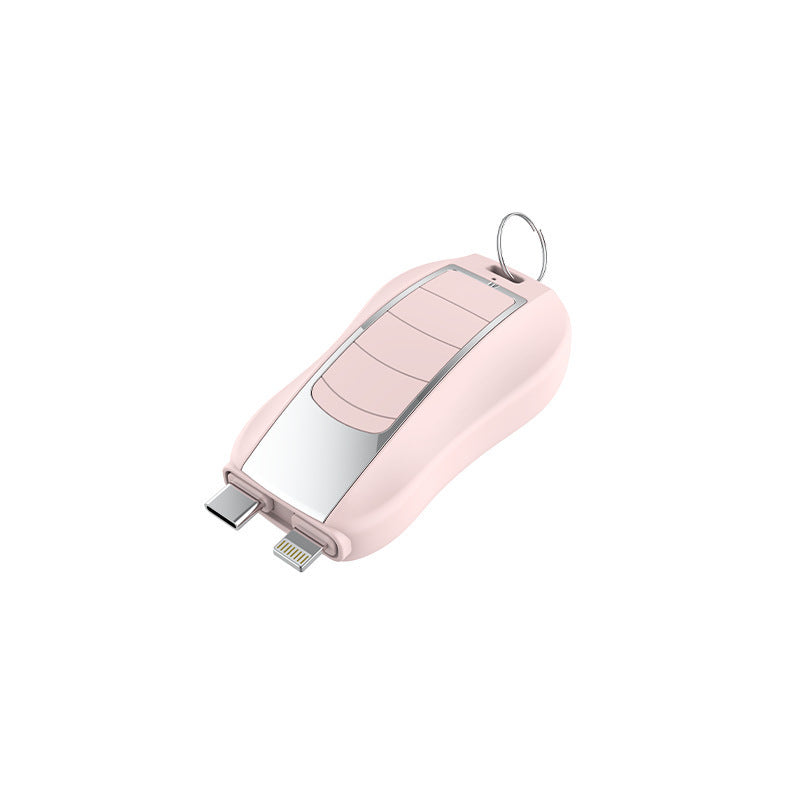 Mini Keychain Emergency Power Bank 1500mAh - Portable Charger with Type-C / Lightning