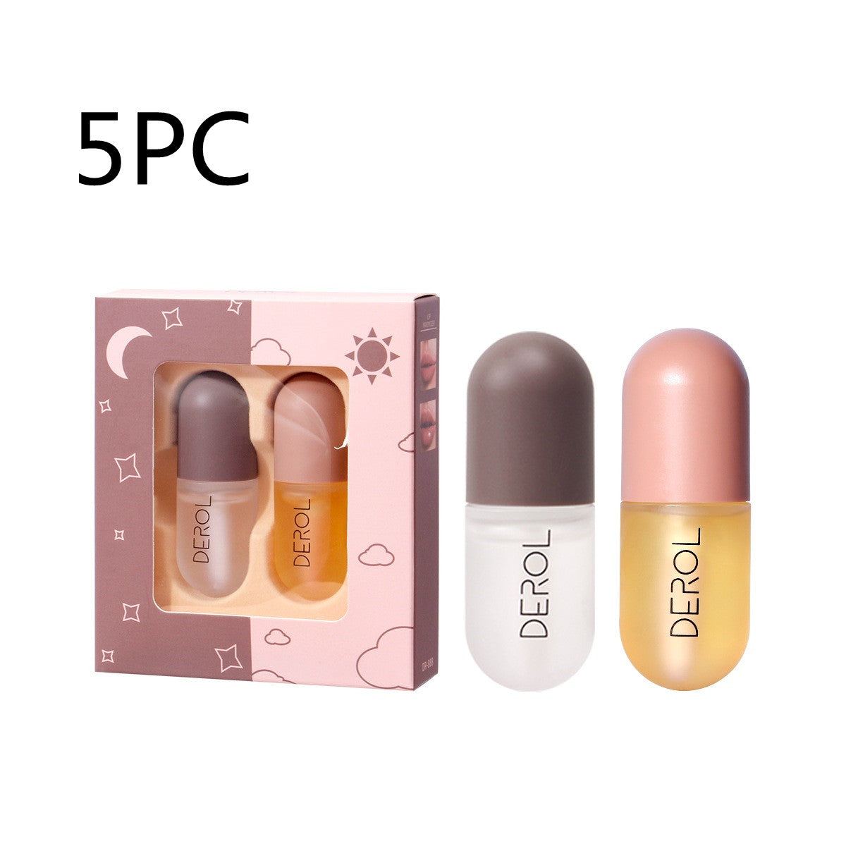 Day & Night Lip Plumper Oil - Instant Volume, Clear Gloss, Nourishing Repair 5.5ml