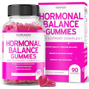 Hormone Balance For Women Gummies & PMS Gummies (90 Gummies) - Natural Hormone Balance for Women - Cramps, Bloating, Mood Swings, Hot Flashes - Formulated with Cranberry, Dong Quai & Chasteberry