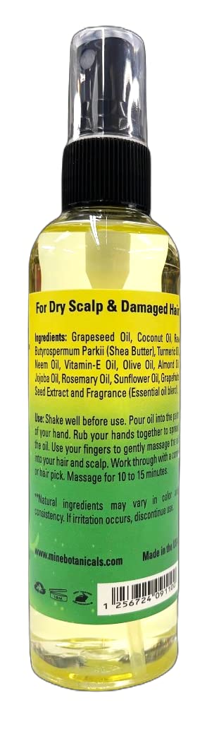 Mine Botanicals Turmeric & Neem Moisturizing Hair & Scalp Oil with Jojoba oil & almond oil