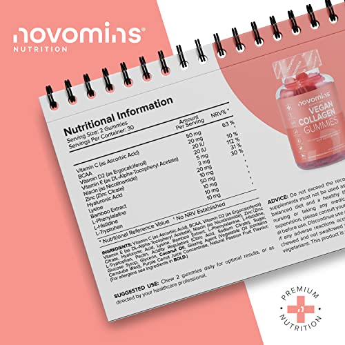 Vegan Collagen Gummies - Advanced Superfood Blend - Vegan Collagen Alternative for Women and Men - Infused with Vitamin C