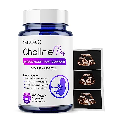 Natural X Choline Plus Inositol Fertility Supplements – Myo-Inositol and Choline Preconception Vitamins