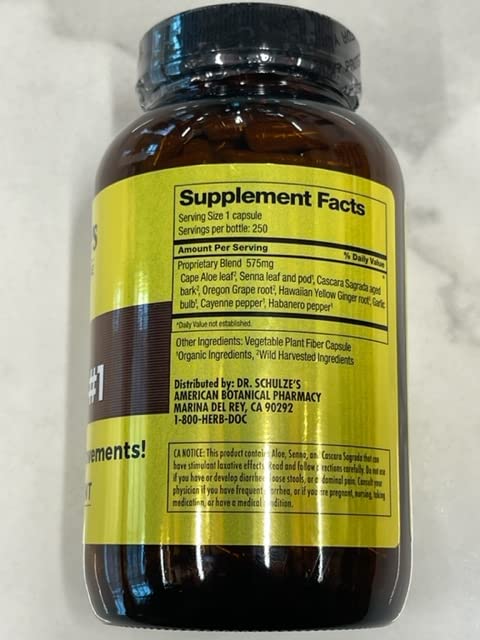 Dr. Schulze's Intestinal Formula #1 - All Natural Bowel Cleanse - Promotes Regular