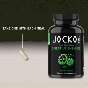 Jocko Fuel Digestive Enzymes - Full Spectrum Support, Nutrient Absorption, Gut Health Support, Digestion Aid - 60 Capsules