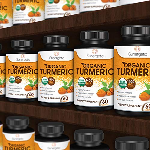 USDA Certified Organic Turmeric Supplement - Includes Organic Turmeric & Organic Black