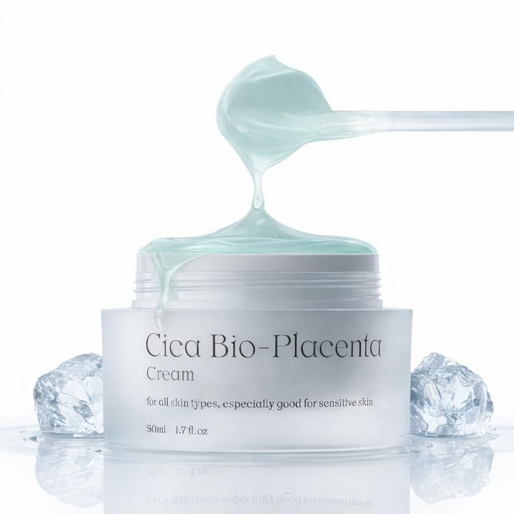NATURAL DERMA PROJECT NDP Cica Cream - Gel Face Moisturizer for Sunburn Relief, lightweight Korean Moisturizer for Sensitive Skin, Centella Asiatica