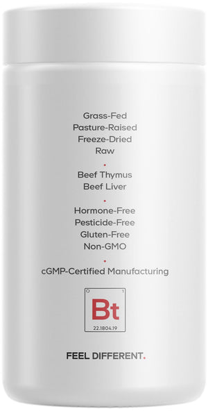 Codeage Grass Fed Beef Thymus Supplement Superfood, Freeze Dried, Non-Defatted, Desiccated Thymus & Liver Pills, Glandulars Meat, Pasture Raised Beef Vitamins, Non-GMO, 180 Capsules CodeageBuy Supplements Australia