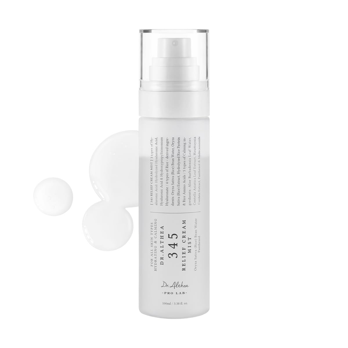 Dr.Althea 345 Relief Cream Mist - Hydrating Facial Mist with Rice Extract - Soothing Care for Sensitive Skin