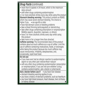 Excedrin Extra Strength Caplets for Headache Pain Relief, Acetaminophen 250mg, Aspirin 250mg, Caffeine 65mg, Pain Reliever, 24 count ExcedrinBuy Supplements Australia