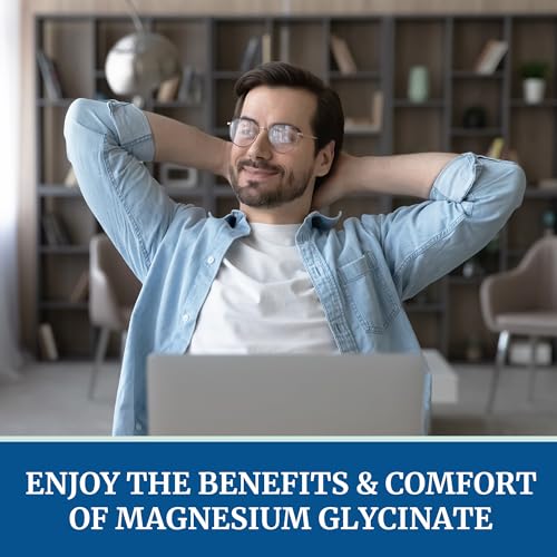 Magnesium Glycinate 500mg - Chelated Bisglycinate Complex for Muscle Relaxation