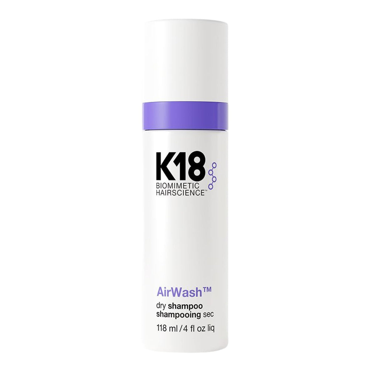 K18 AirWash Dry Shampoo, Non-Aerosol, Balances Scalp & Controls Excess Oil Production