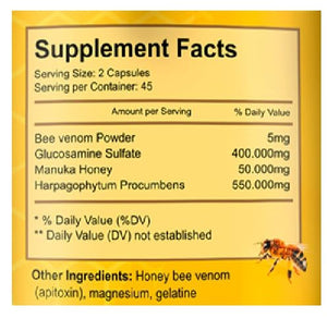 VITAMISAN Premium Natural Bee Venom with glucosamine sulfate Veneno Abeja 90 Capsulas Apitoxin Manuka Honey Dietary Supplement VITAMISANBuy Supplements Australia