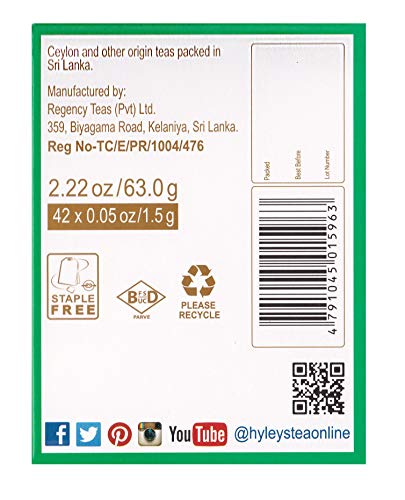 Hyleys Detox Tea 14 Days Kit - 42 Tea Bags - Herbal Supplement - Mother's Mother's Day