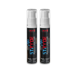 PEP+ STRYDE HEAT - Peptide-Powered Muscle & Joint Care Cream for Pre-Workout Activation - Warming Capsaicin Formula, Fast-Absorbing, Non-Greasy, Travel-Ready 0.34 fl oz (2-Pack, 30-40 Uses per Bottle) PEP+ STRYDEBuy Supplements Australia