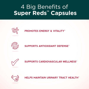 Purity Products Super Reds Capsules Formula (20+ Organic Super Fruits and Berries) Certified Organic Phytonutrients - 90 Capsules Purity ProductsBuy Supplements Australia