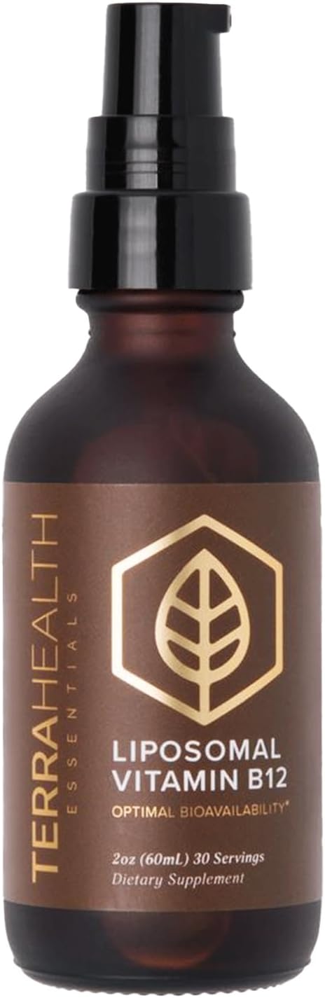 Terra Health Essentials - Liposomal B12 - Support Energy & Mood, Promote Memory, Aid Immune System (1 Bottle, 30 Day Supply)