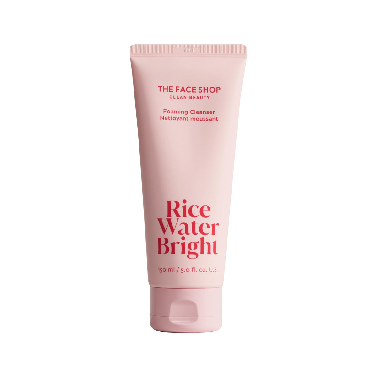 The Face Shop Rice Water Bright Foaming Facial Cleanser with Ceramide, Gentle Face Wash for Hydrating & Moisturizing