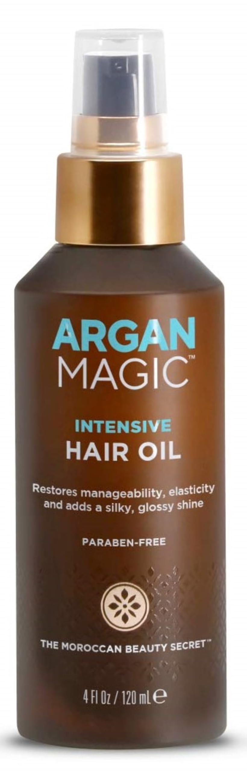 Argan Magic Intensive Hair Oil - Restores Manageability and Elasticity - Adds Shine and Gloss - Controls Frizz - Paraben Free, (4 oz)
