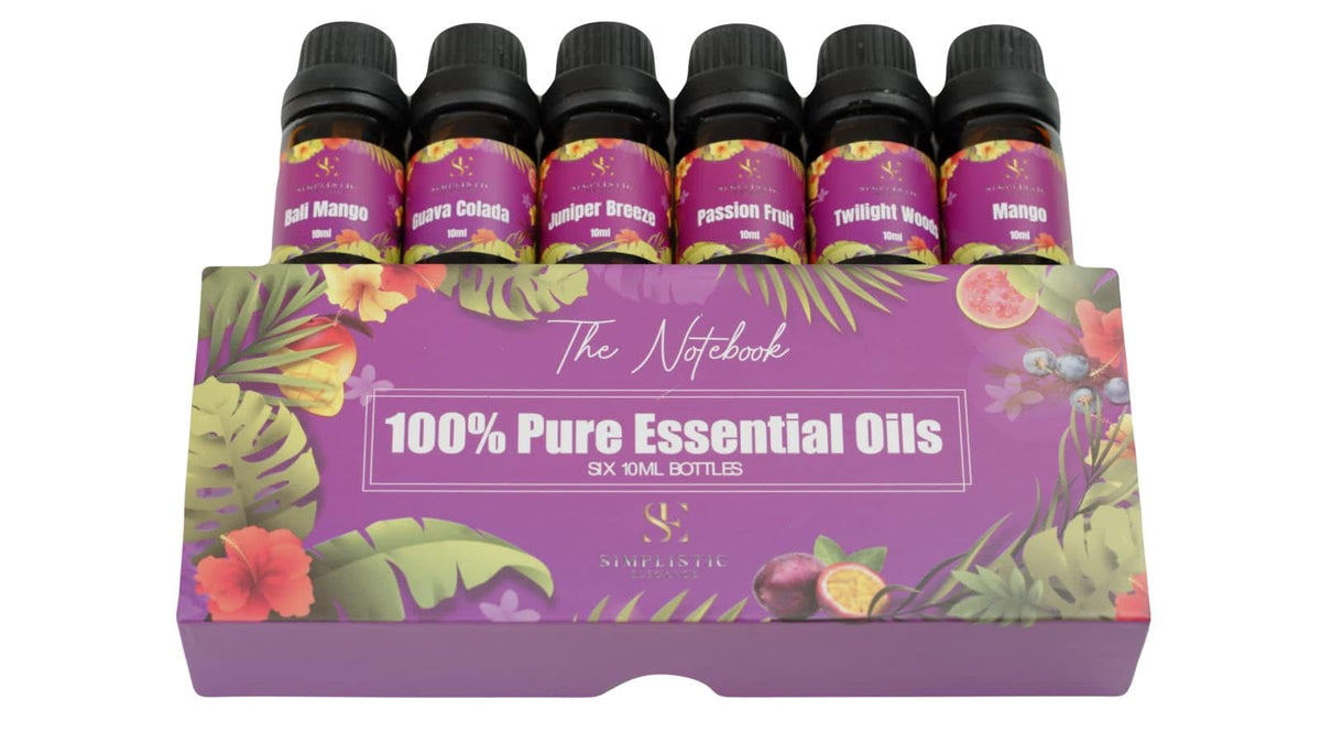 Simplistic Elegance Essential Oils Set - Top 6 Natural Aromatherapy Oils for Diffusers Humidifier Massage
