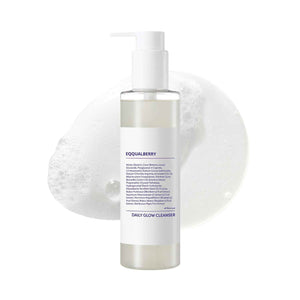 EQQUALBERRY pH Balanced Daily Glow Gel Cleanser 7.1 fl oz. 210ml Moisturizing finish, Gentle Gel Cleaning, Korean Skincare EWG Green