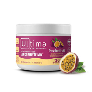 Ultima Replenisher Daily Electrolyte Drink Mix – Passionfruit, 30 Servings – Hydration 