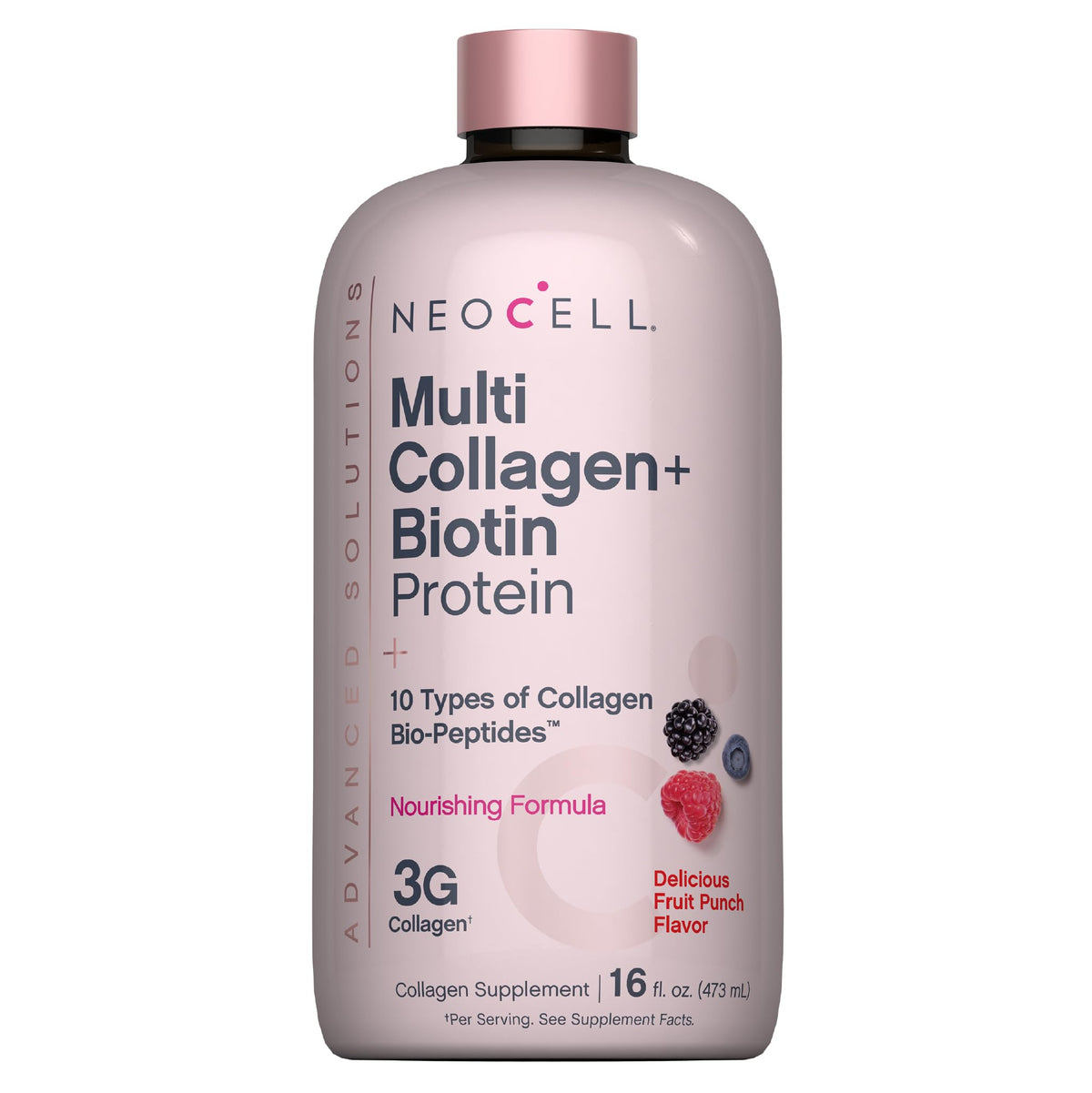 NeoCell Liquid Multi Collagen Peptides - 16 fl oz - with Biotin - Advanced Nourishing Formula - 10 Types of Bio-Peptides