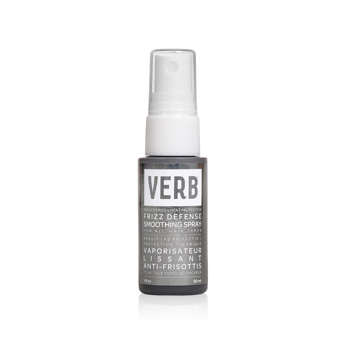 VERB Frizz Defense Smoothing Spray, 1 fl oz - Anti-Frizz Shield + Heat Protection for Sleek Blowouts - No Parabens, Gluten, or Harmful Sulfates - All Hair Types