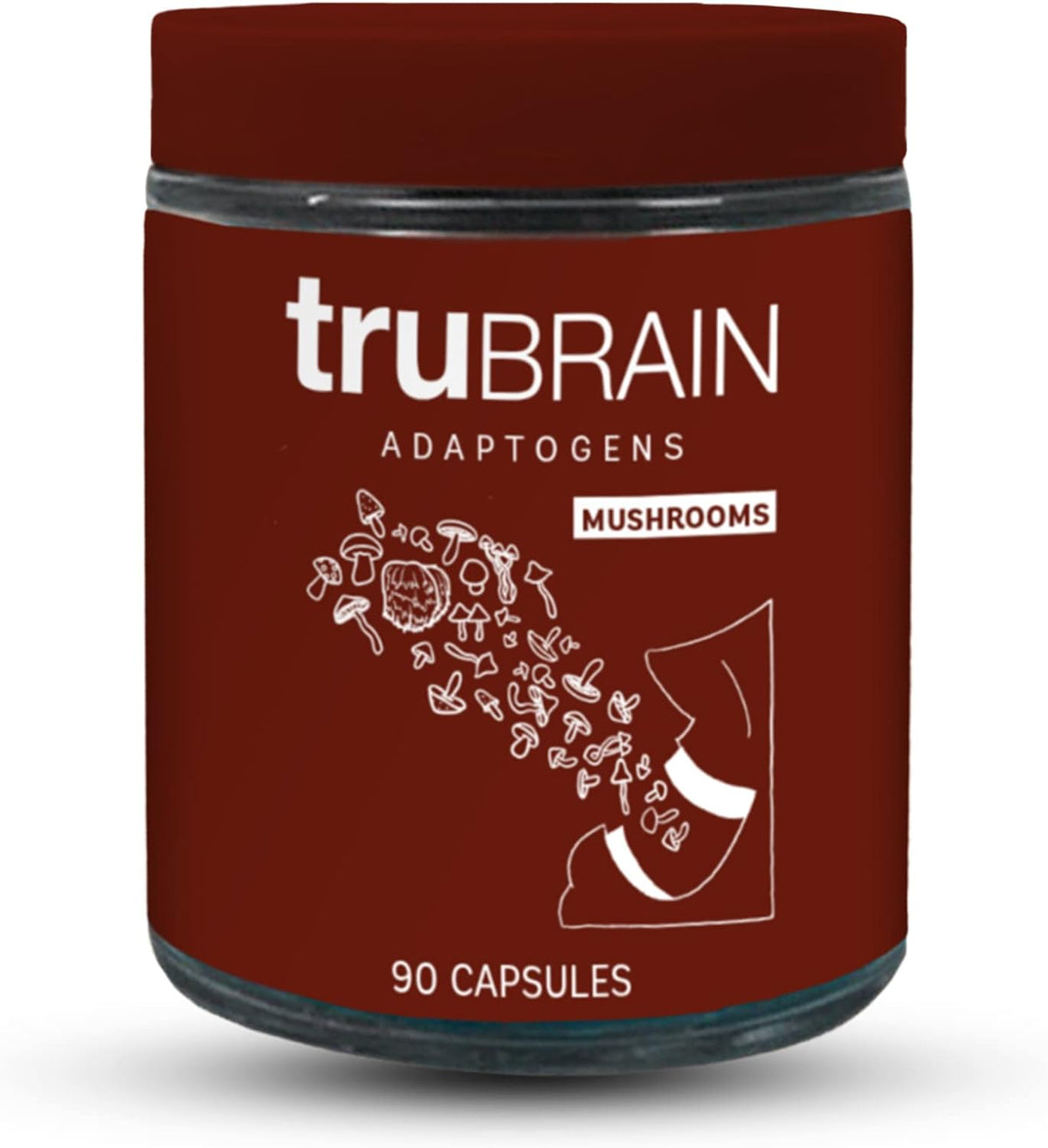 TruBrain Nootropic Capsules - Focus, Energy, Clarity. Fast Absorbing Nootropics Capsules - Brain Boosters - Improve Memory - Stop Procrastination (Mushrooms)
