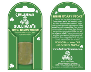 Ó SÚILLEABHÁIN SULLIVAN’S Connemara Marble Worry Stone 100% Irish MADE IN IRELAND