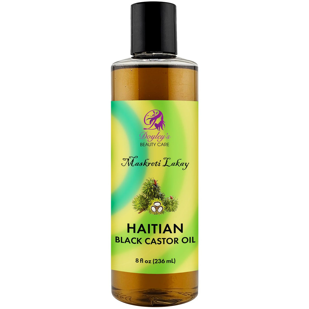 Doyley's Haitian Black Castor Oil 8oz - Pure, Hexane FREE - Hair and Skin