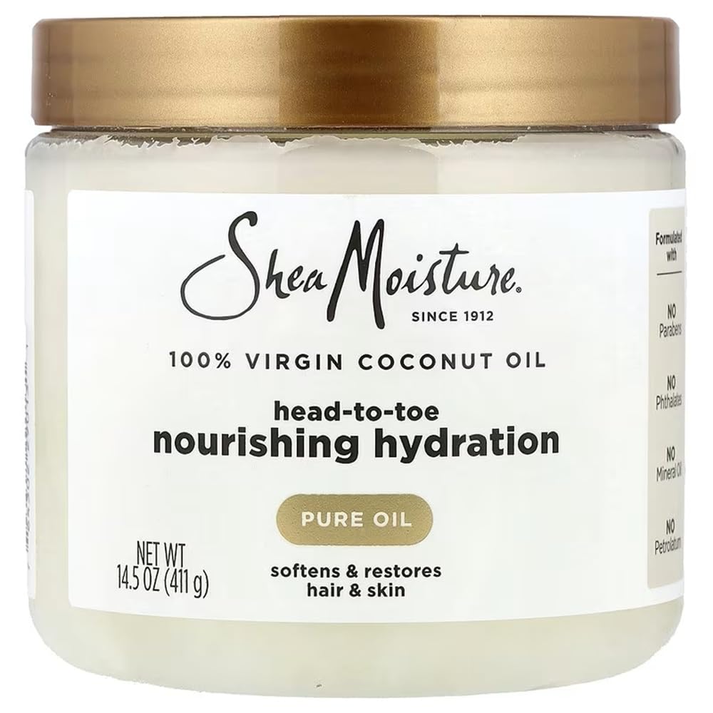 SheaMoisture for Dry Skin Nourishing Hydration 100% Extra Virgin Coconut Oil Soften and Restore Skin and Hair 14.5 oz