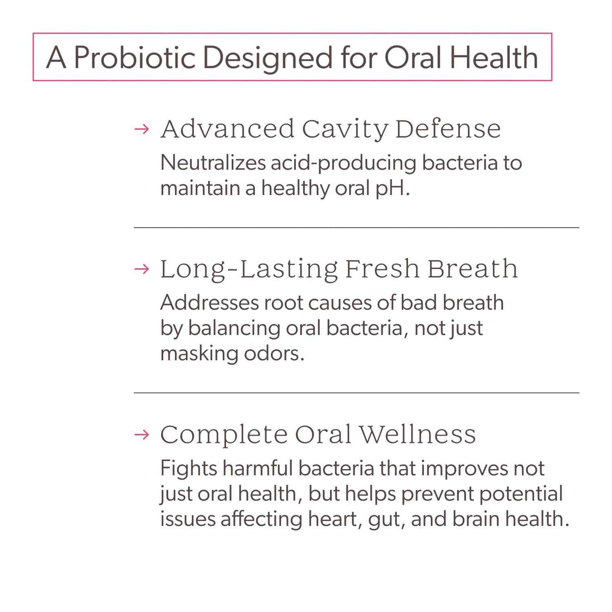 SuperTeeth Oral Probiotics for Mouth Bad Breath & Cavities, Oral Defense Dental Probiotic to Support Healthy Teeth & Gums, Lactobacillus Reuteri Chewable