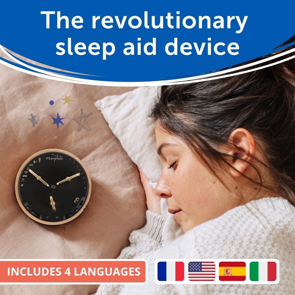 Morphée - Sound Machine for Sleep with Meditation - White Noise & Sound Therapy for Deep, Restful Sleep - 210 Sessions in 4 Languages - Perfect Meditation Accessory