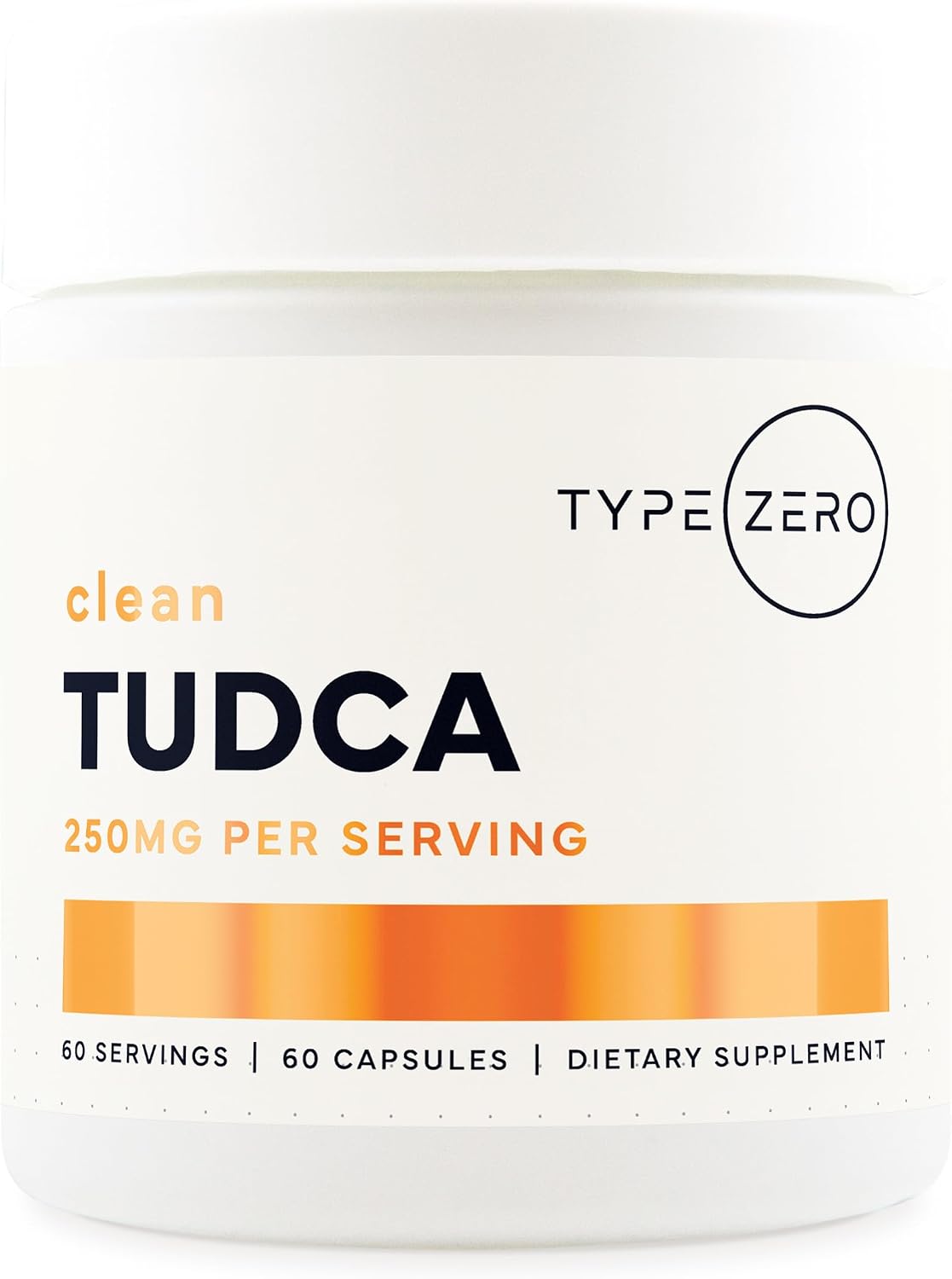 Type Zero Clean TUDCA (250mg) 60 Capsules, 60 Servings - Pure Tauroursodeoxycholic Acid Supplement, Bile Salt Derivative