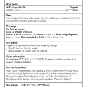 BruiseMD Topical Gel for Bruising and Swelling, 20% Arnica, Bromelain, 2% Vitamin K, 20g (0.7 fl oz) – Advanced Concentrated Bruise Treatment Formula BruiseMDBuy Supplements Australia