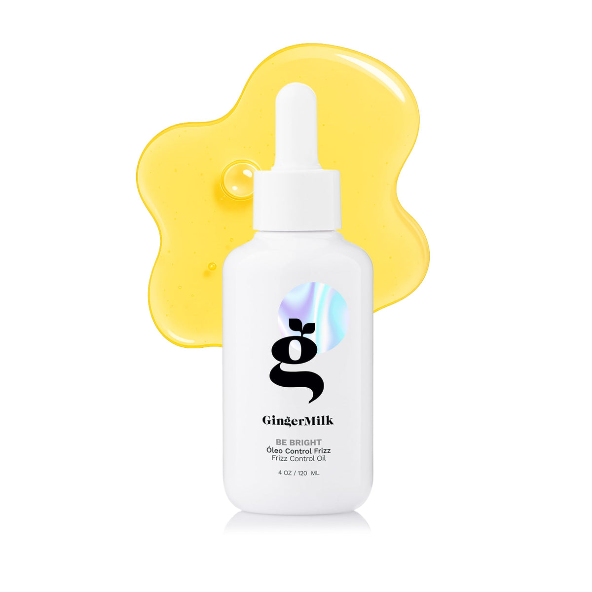 Anti-Frizz Hair Oil with Ginger, Argan & Castor hair oil for frizzy hair - Seals split ends, Strengthens the hair structure and adds shine for all hair types Nourishes & Repairs by Ginger Milk