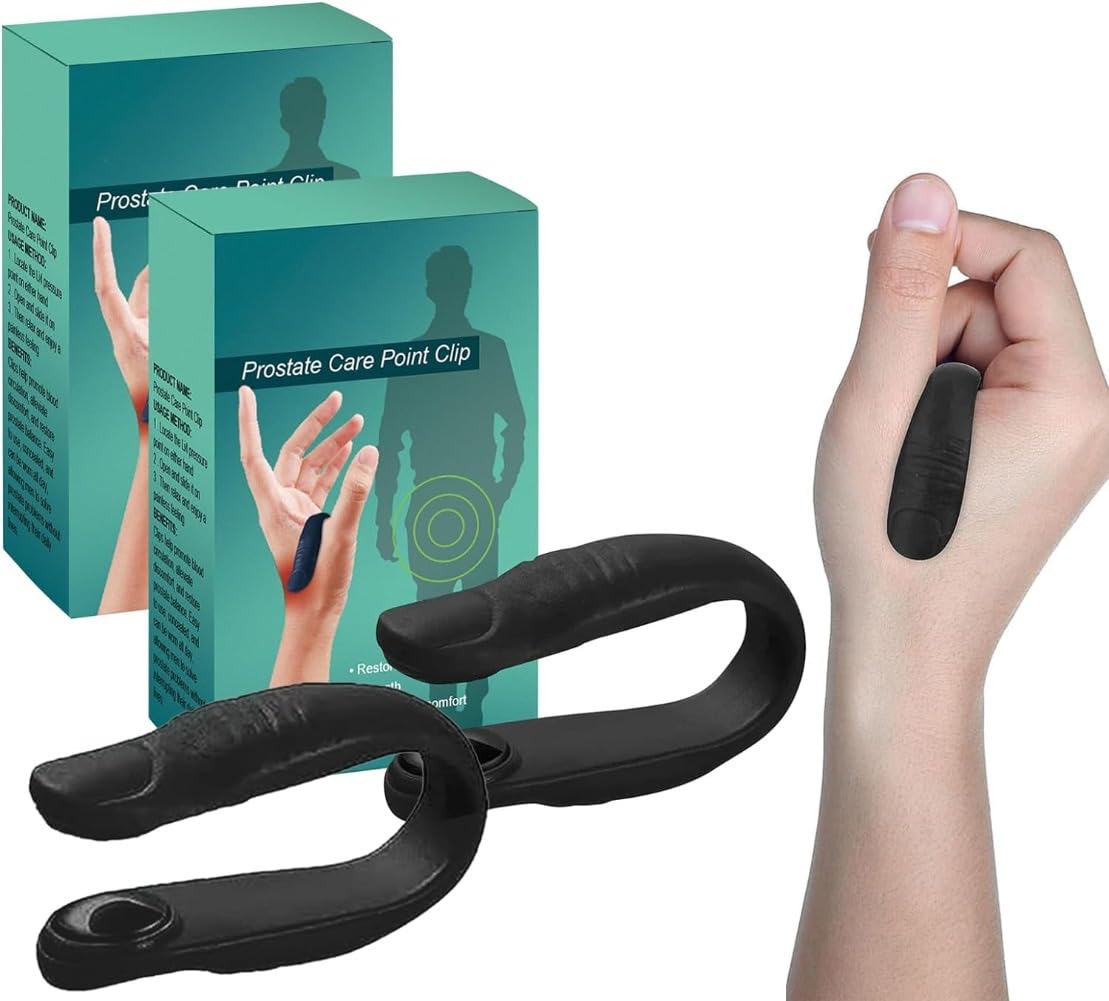 2pcs Prostate Care Point Clip for Men,Acupressure Hand Pressure Point Clip, Relieve Prostate