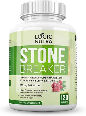 Logic Nutra Chanca Piedra Kidney Stone Breaker 120 Tablets 800 mg - Maximum Strength for Gallbladder & Urinary Cleanse with Phyllantus Niruri, Celery Seed Extract & Cranberry Extract Logic NutraBuy Supplements Australia