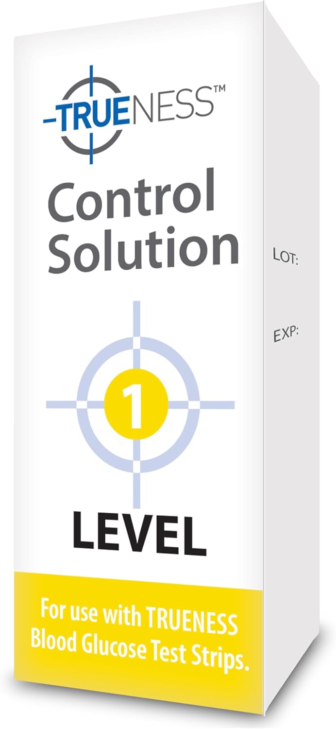TRUENESS Level 1 Control Solution - Solution for Use with TRUENESS Blood Glucose Test Strips and Meter, Use to Confirm Glucose Testing System Works Correctly