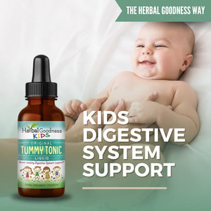 Kids Tummy Support Tonic Liquid Extract, Tasty Digestive System Support Supplement for Kids -1oz - Herbal Goodness Herbal GoodnessBuy Supplements Australia