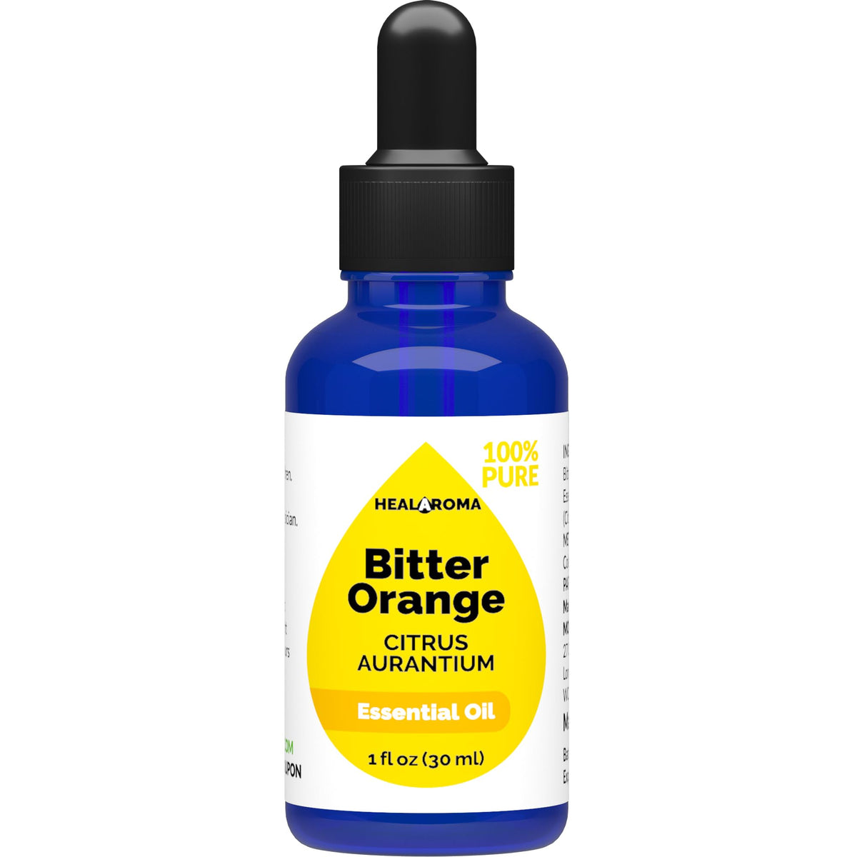 Bitter Orange Essential Oil 30 ml - 1 oz - Pure & Natural - with Pipette Dropper