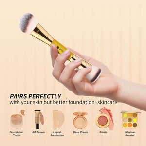 DUcare Dual End Foundation Contour Bronzer Brush, Gold Glitter Handle Double Ended Professional Face Makeup Tool for Liquid Cream Powder DUcareBuy Supplements Australia